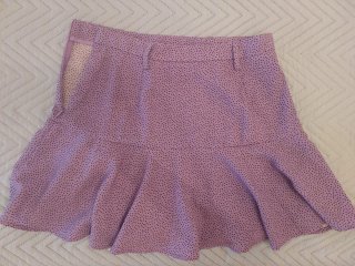 Falda Stradivarius malva lunares