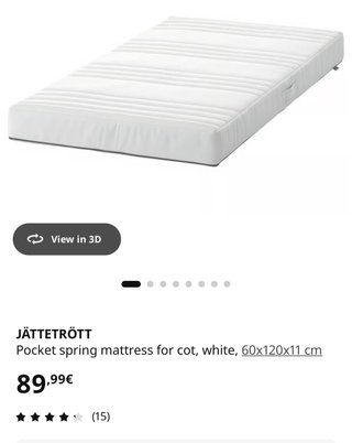 Colchón Cuna Ikea JÄTTETRÖTT