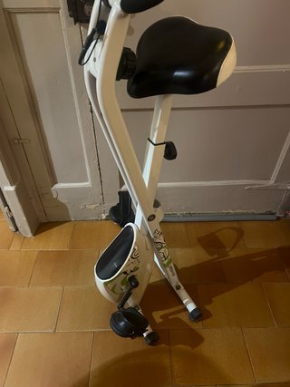 Bicicleta Estática Plegable Blanca
