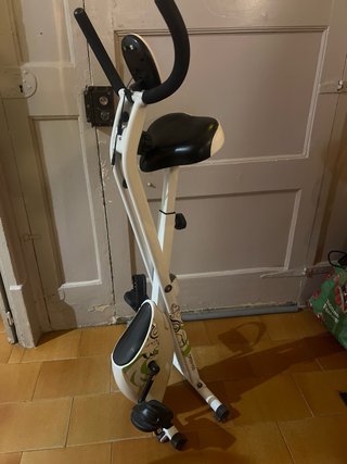Bicicleta Estática Plegable Blanca