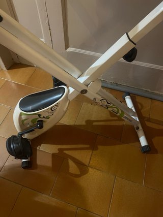 Bicicleta Estática Plegable Blanca
