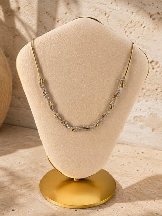 Gargantilla Oro 18k Circonitas Ref. ALM-TRA2228