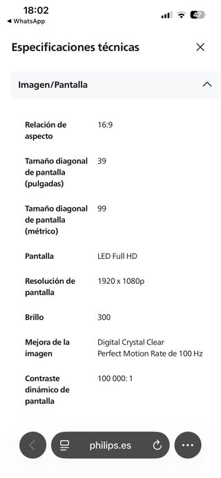 TV Philips 39 LED Full HD Serie 3008
