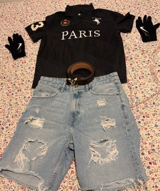 Conjunto Polo, Shorts y Cinturón