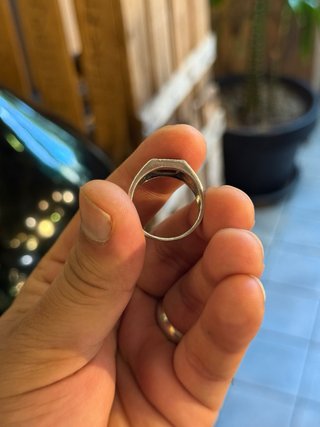 Anillo Plata con Piedra Roja