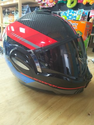 Casco Scorpion EXO Tech Evo Carbon Azul