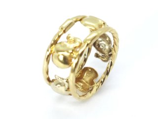 Anillo Elefantes Oro 18k
