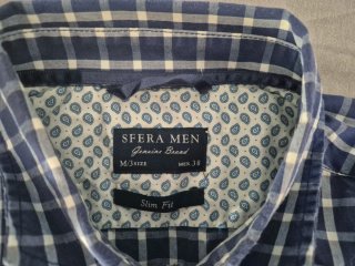 Camisa cuadros azul Sfera Men Talla M