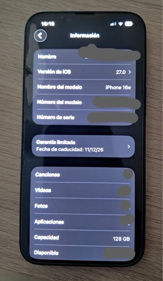 iPhone 16e 128GB Azul