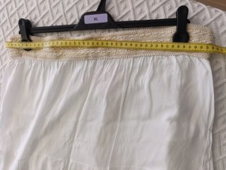 Conjunto falda larga y top rosa