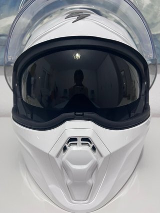 Casco Modular Moto Scorpion Blanco