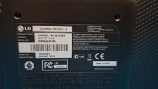 Pantalla LG LED Negra