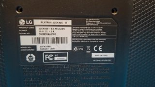 Pantalla LG LED Negra