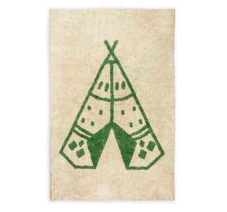 Alfombra infantil tipi verde y beige