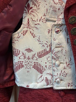 Traje Saraguei Niño Velluter Rojo Talla S