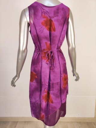 Abito viola elegante estivo floreale