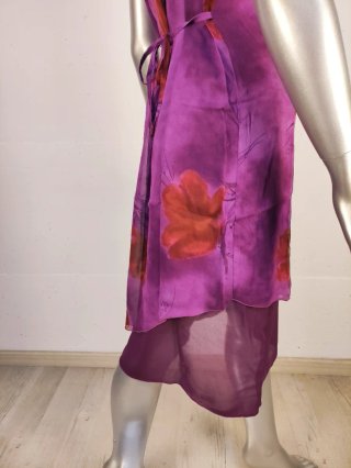Abito viola elegante estivo floreale