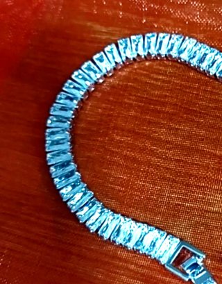 Pulsera de Lujo Tennis Plata Ley S925