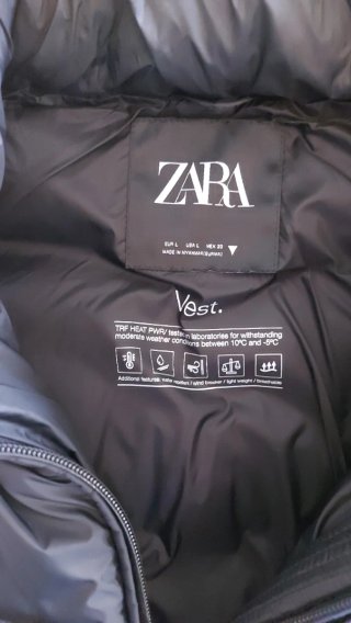 Chaleco Zara Talla L Negro