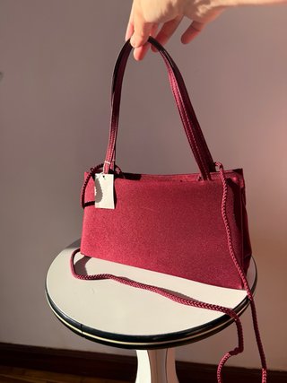 Bolso de fiesta burdeos