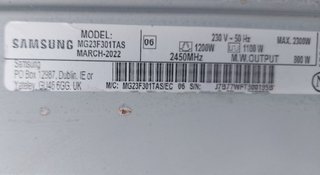 Ventilador con motor 220v Microondas Samsung