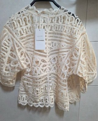Top Zara Crochet Beige  Talla XS  Colección