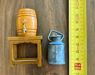 Alacena in legno vintage in miniatura 1:12 Accessori