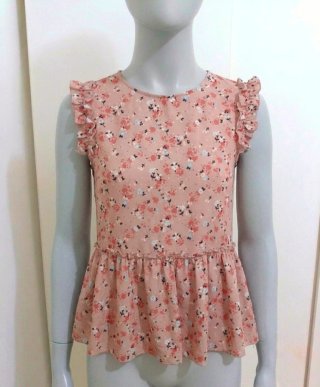 Blusa Peplum Talla Única Estampado Floral