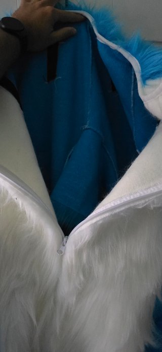 Pantalones Fursuit Azul y Blanco