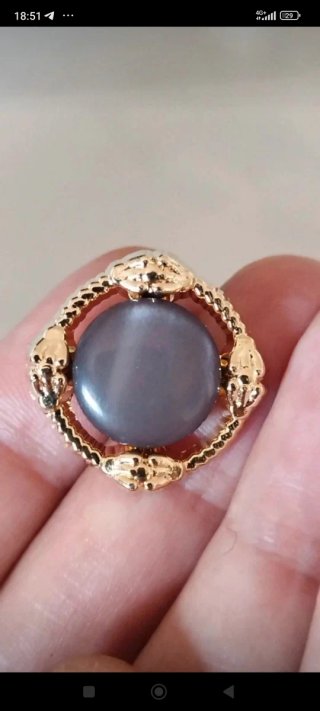 2 bottoni gioiello vintage oro madreperlati