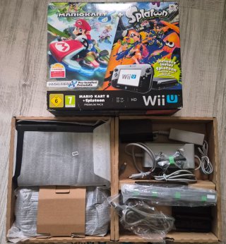 Wiiu Black 32G Premium Mariokart8 & Splatoon
