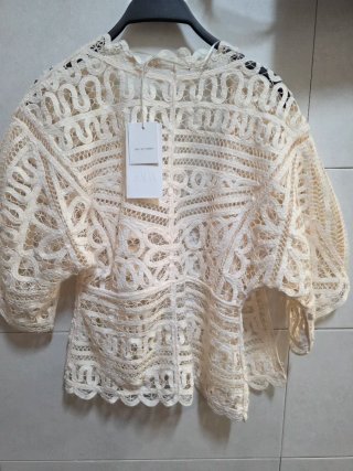 Top Crochet Beige Zara Talla M