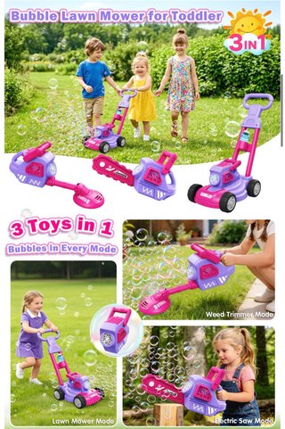 NUEVO! Cortacésped de Burbujas 3 en 1 para Niños