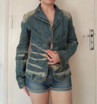Chaqueta vaquera desteñida - 36