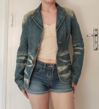 Chaqueta vaquera desteñida - 36