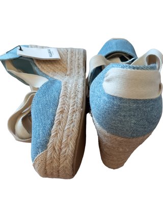 Alpargatas Pull&Bear Cuña Denim Talla 41 Nuevas