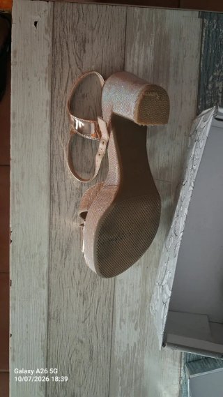 Sandalias fiesta champán N°39