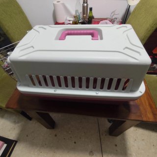 Transportín de plástico resistente, ideal viajes