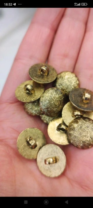 2 Bottoni Vintage Bronzo/Oro 1.5cm