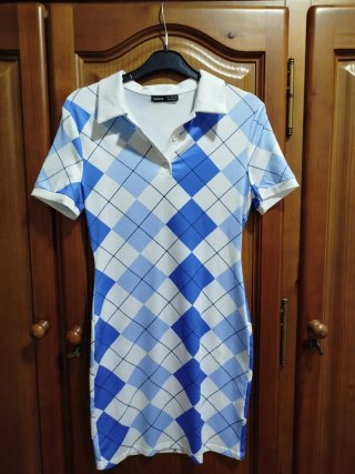 Vestido polo Shein cuadros argyle