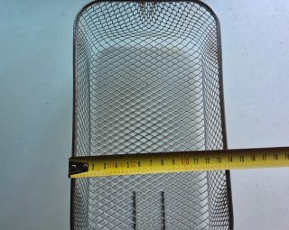 Cesta freidora metal con asa negra
