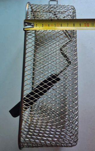 Cesta freidora metal con asa negra