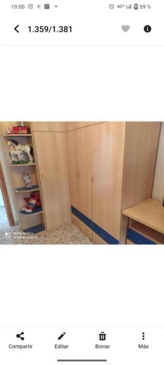 Dormitorio juvenil completo,con dos camas