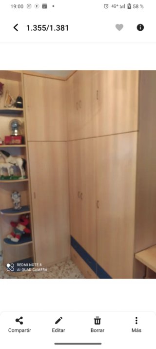 Dormitorio juvenil completo,con dos camas