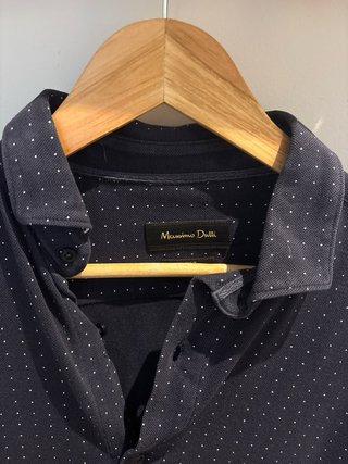 Camisa Massimo Dutti azul con puntos