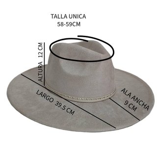 Sombrero Fedora Gamuza Sintética Beige claro