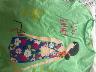 Camiseta niña I like summer verde
