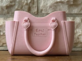 Organizador Bolso Escritorio Rosa y Dorado