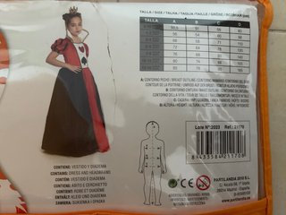 Disfraz Reina de Corazones Talla 7-8-9