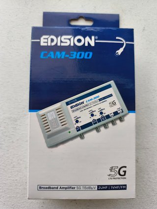Amplificador Edision CAM-300 5G 2UHF 1VHF/FM